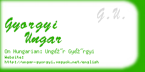 gyorgyi ungar business card